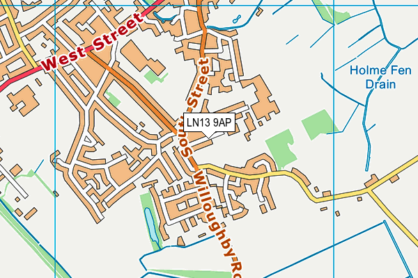 LN13 9AP map - OS VectorMap District (Ordnance Survey)