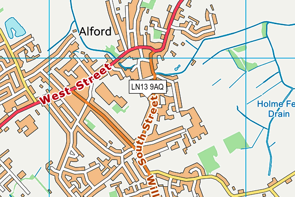 LN13 9AQ map - OS VectorMap District (Ordnance Survey)