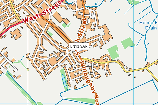 LN13 9AR map - OS VectorMap District (Ordnance Survey)