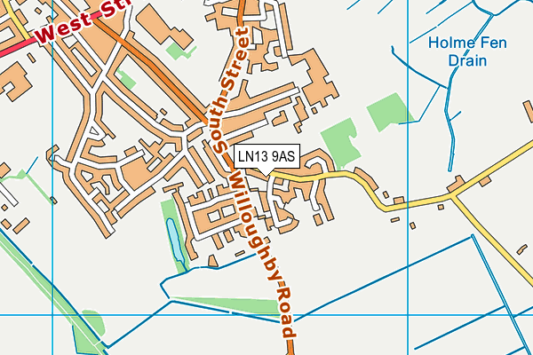 LN13 9AS map - OS VectorMap District (Ordnance Survey)