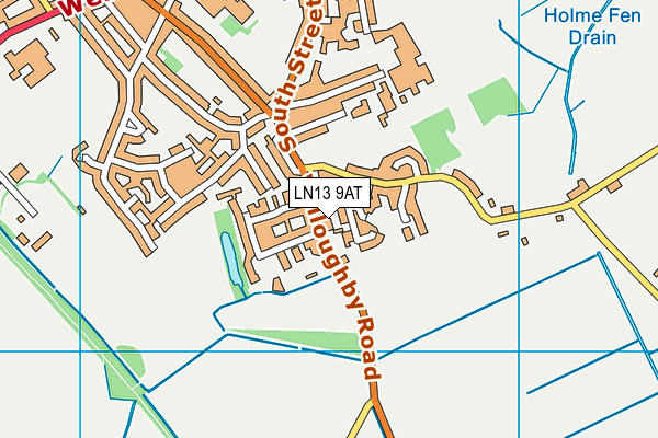 LN13 9AT map - OS VectorMap District (Ordnance Survey)