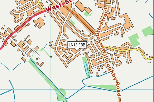 LN13 9BB map - OS VectorMap District (Ordnance Survey)