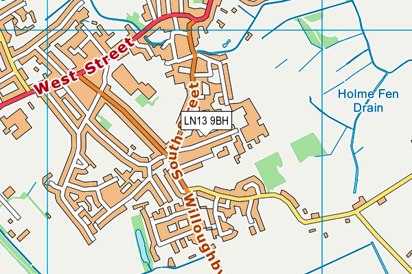 LN13 9BH map - OS VectorMap District (Ordnance Survey)