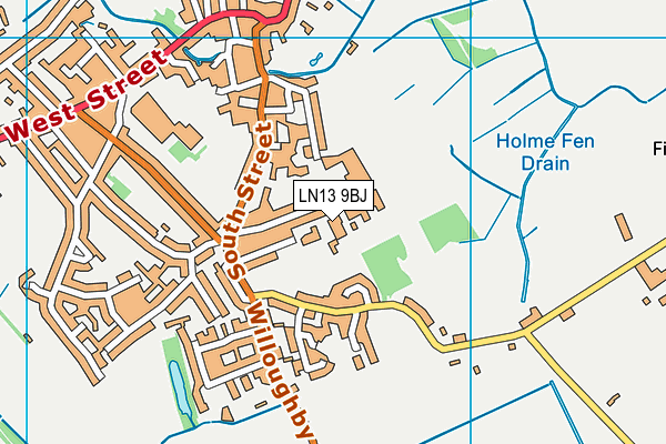 LN13 9BJ map - OS VectorMap District (Ordnance Survey)