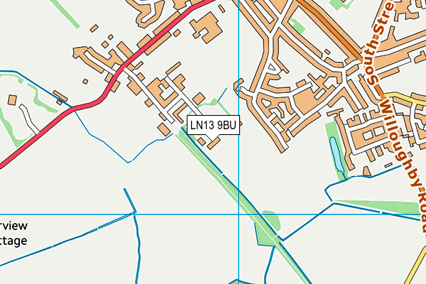 LN13 9BU map - OS VectorMap District (Ordnance Survey)