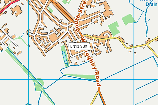 LN13 9BX map - OS VectorMap District (Ordnance Survey)