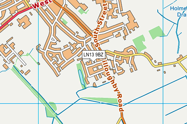 LN13 9BZ map - OS VectorMap District (Ordnance Survey)