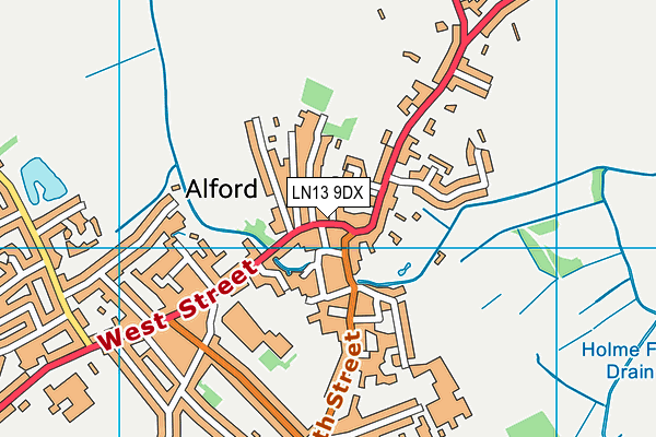 LN13 9DX map - OS VectorMap District (Ordnance Survey)