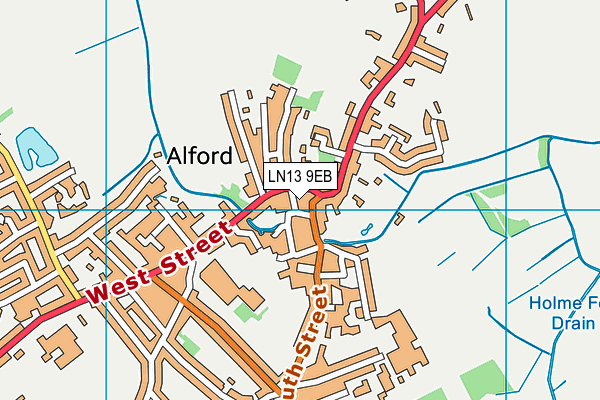LN13 9EB map - OS VectorMap District (Ordnance Survey)