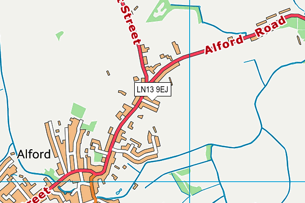 LN13 9EJ map - OS VectorMap District (Ordnance Survey)