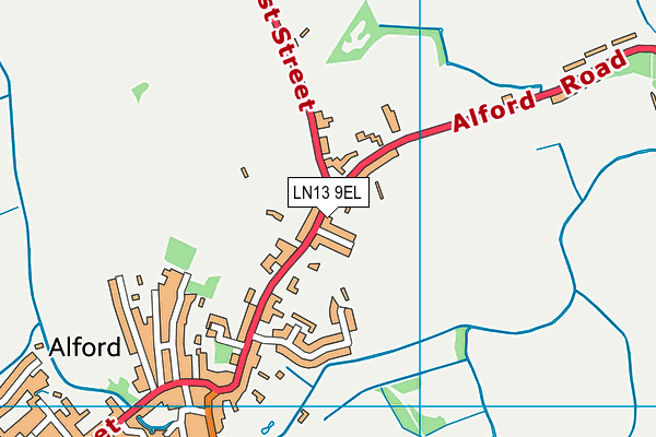 LN13 9EL map - OS VectorMap District (Ordnance Survey)