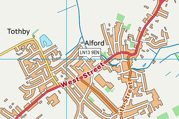 LN13 9EN map - OS VectorMap District (Ordnance Survey)