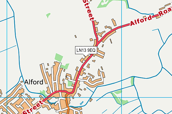 Alford Town Fc map (LN13 9EQ) - OS VectorMap District (Ordnance Survey)