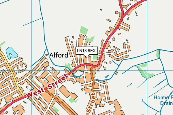 LN13 9EX map - OS VectorMap District (Ordnance Survey)