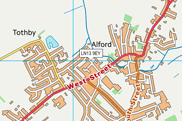 LN13 9EY map - OS VectorMap District (Ordnance Survey)