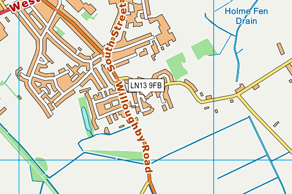 LN13 9FB map - OS VectorMap District (Ordnance Survey)
