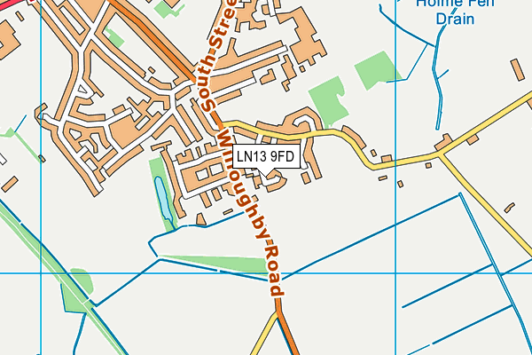 LN13 9FD map - OS VectorMap District (Ordnance Survey)