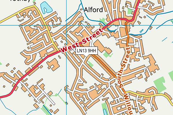 LN13 9HH map - OS VectorMap District (Ordnance Survey)