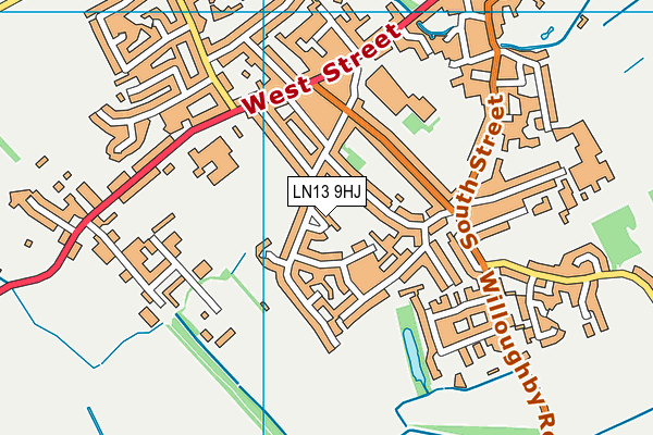 LN13 9HJ map - OS VectorMap District (Ordnance Survey)