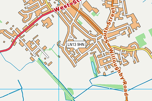 LN13 9HN map - OS VectorMap District (Ordnance Survey)