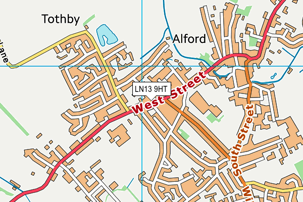 LN13 9HT map - OS VectorMap District (Ordnance Survey)