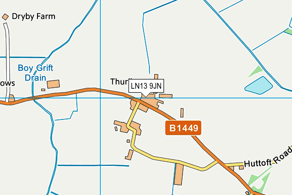 LN13 9JN map - OS VectorMap District (Ordnance Survey)