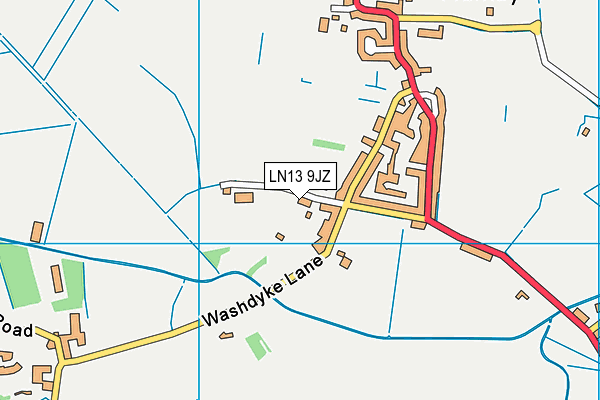 LN13 9JZ map - OS VectorMap District (Ordnance Survey)