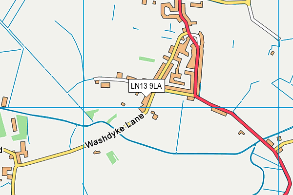 LN13 9LA map - OS VectorMap District (Ordnance Survey)