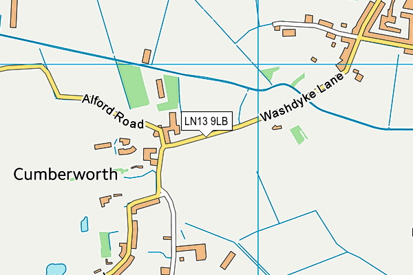 LN13 9LB map - OS VectorMap District (Ordnance Survey)