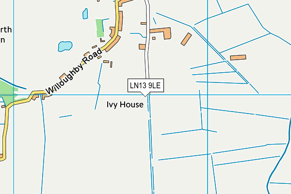 LN13 9LE map - OS VectorMap District (Ordnance Survey)