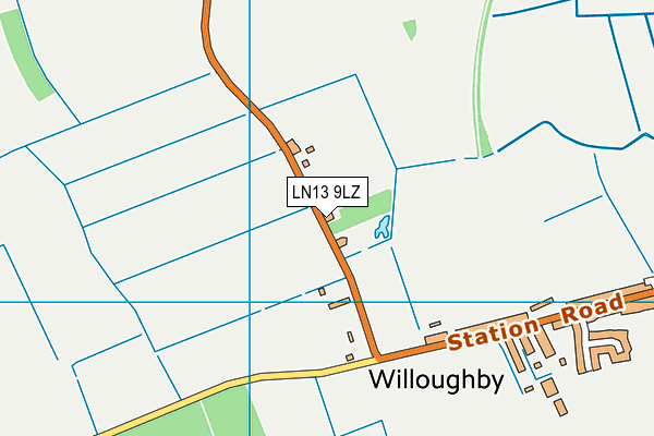LN13 9LZ map - OS VectorMap District (Ordnance Survey)
