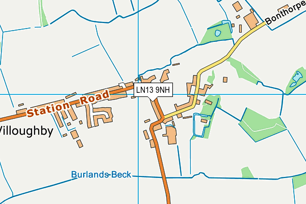 LN13 9NH map - OS VectorMap District (Ordnance Survey)