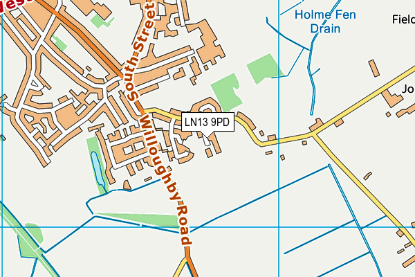 LN13 9PD map - OS VectorMap District (Ordnance Survey)