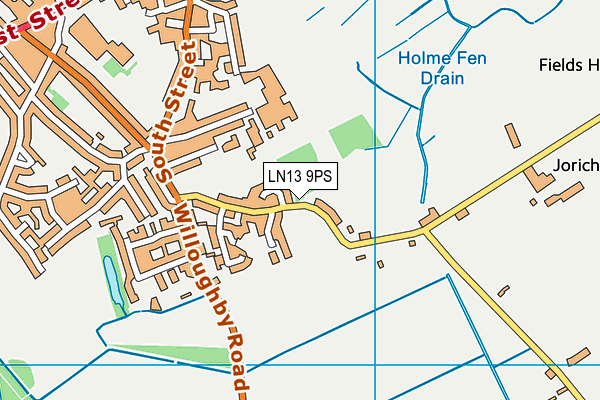 LN13 9PS map - OS VectorMap District (Ordnance Survey)