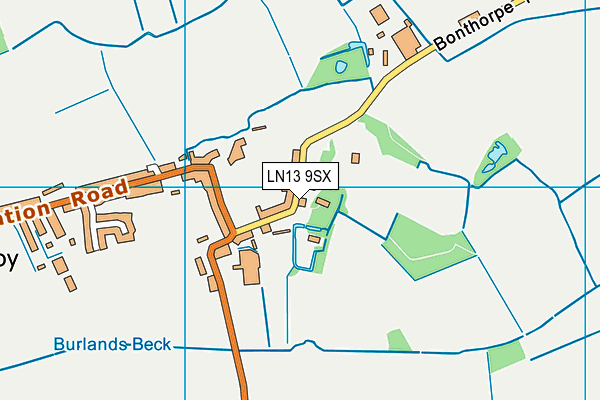 LN13 9SX map - OS VectorMap District (Ordnance Survey)