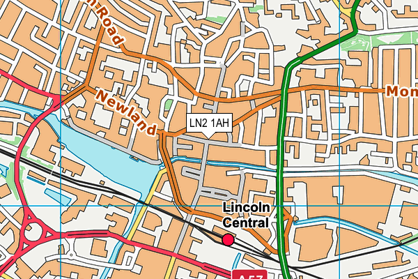 LN2 1AH map - OS VectorMap District (Ordnance Survey)