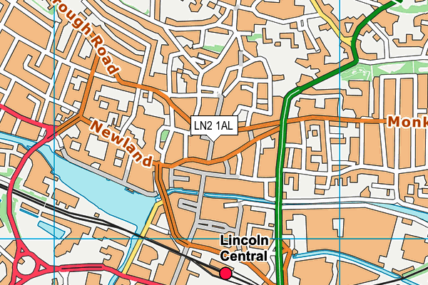LN2 1AL map - OS VectorMap District (Ordnance Survey)