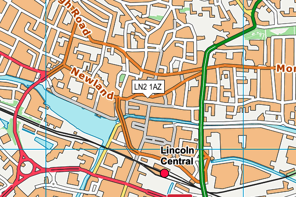 LN2 1AZ map - OS VectorMap District (Ordnance Survey)
