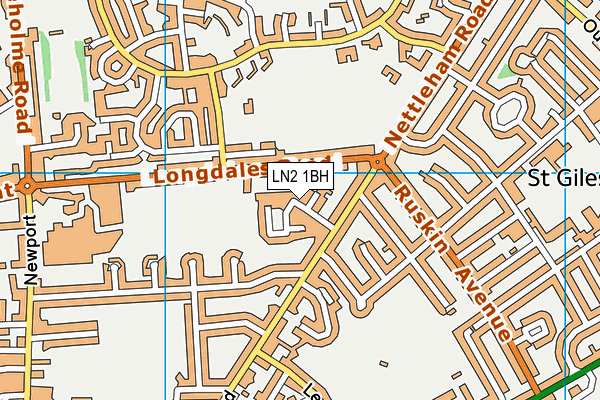 LN2 1BH map - OS VectorMap District (Ordnance Survey)