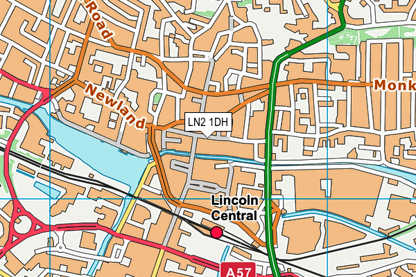 LN2 1DH map - OS VectorMap District (Ordnance Survey)