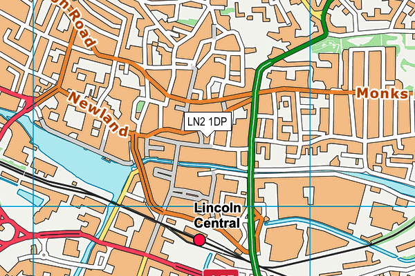 LN2 1DP map - OS VectorMap District (Ordnance Survey)
