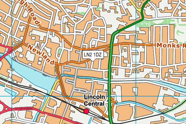 LN2 1DZ map - OS VectorMap District (Ordnance Survey)