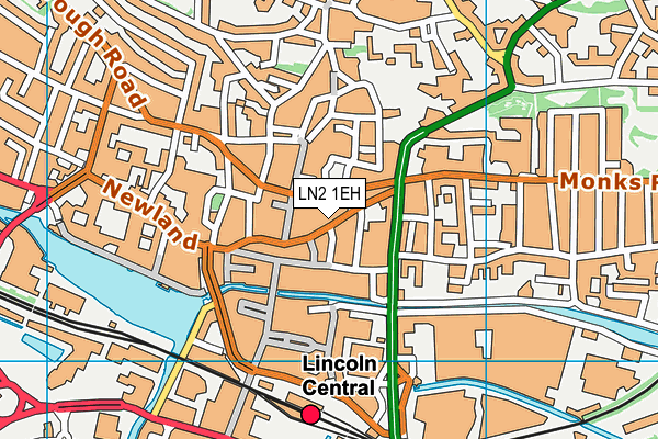 LN2 1EH map - OS VectorMap District (Ordnance Survey)