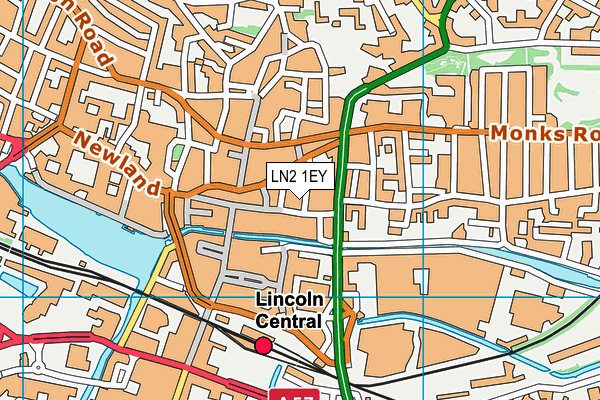 LN2 1EY map - OS VectorMap District (Ordnance Survey)