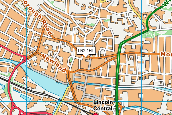 LN2 1HL map - OS VectorMap District (Ordnance Survey)