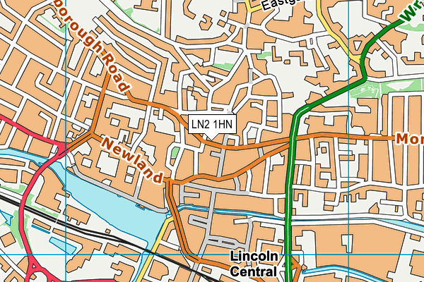 LN2 1HN map - OS VectorMap District (Ordnance Survey)