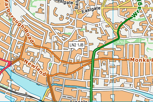LN2 1JB map - OS VectorMap District (Ordnance Survey)