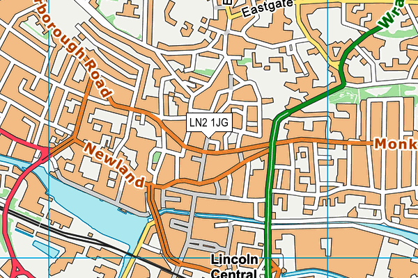 LN2 1JG map - OS VectorMap District (Ordnance Survey)