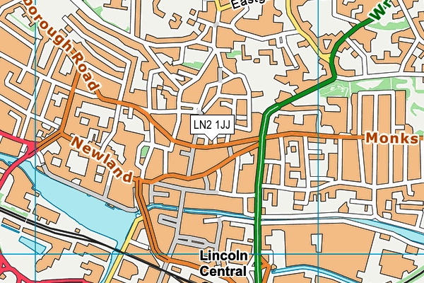 LN2 1JJ map - OS VectorMap District (Ordnance Survey)