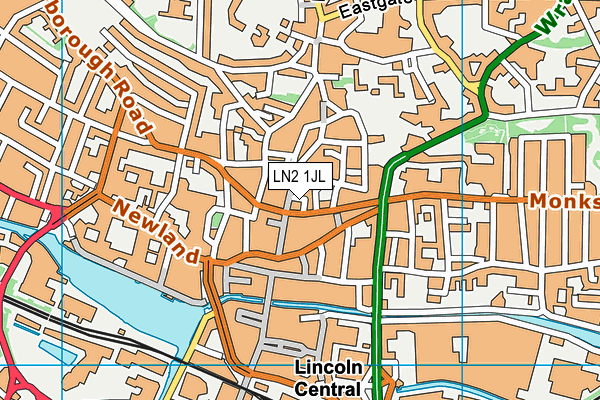 LN2 1JL map - OS VectorMap District (Ordnance Survey)